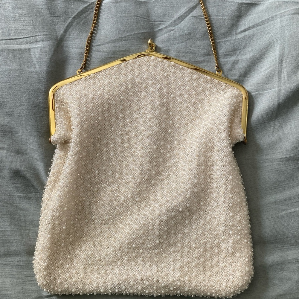 Chic Pearl Beaded Evening Clutch